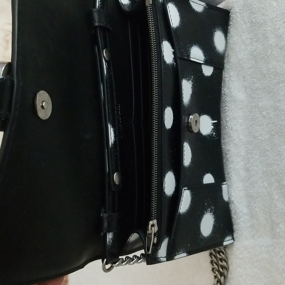 New BALENCIAGA  Hourglass Polka Dot Wallet With Chain Bag - Picture 12 of 15